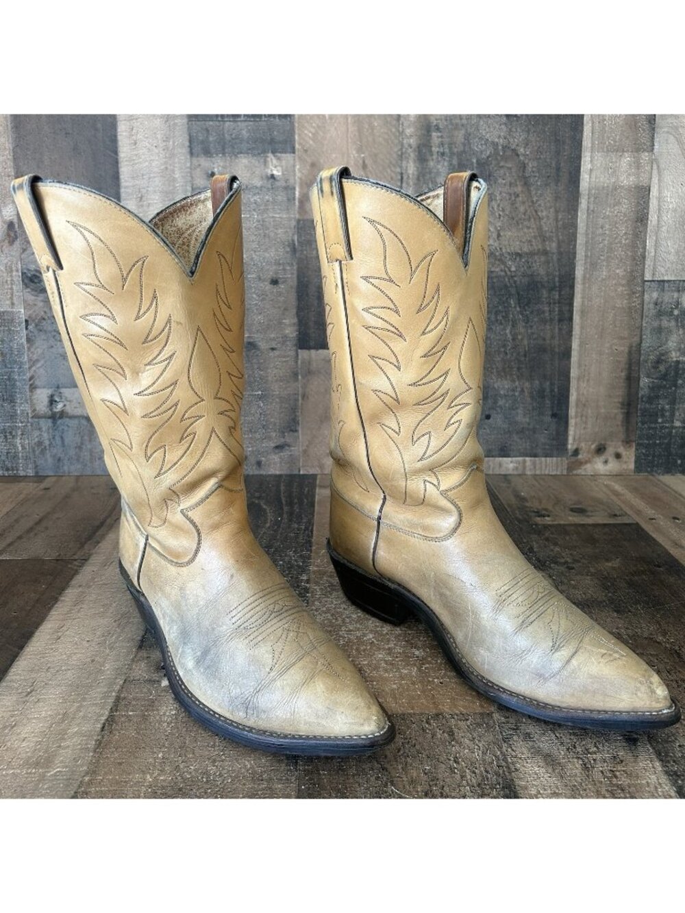 Justin Vintage Oil Resistant Western Cowboy Boots Mens 10.5 EEE